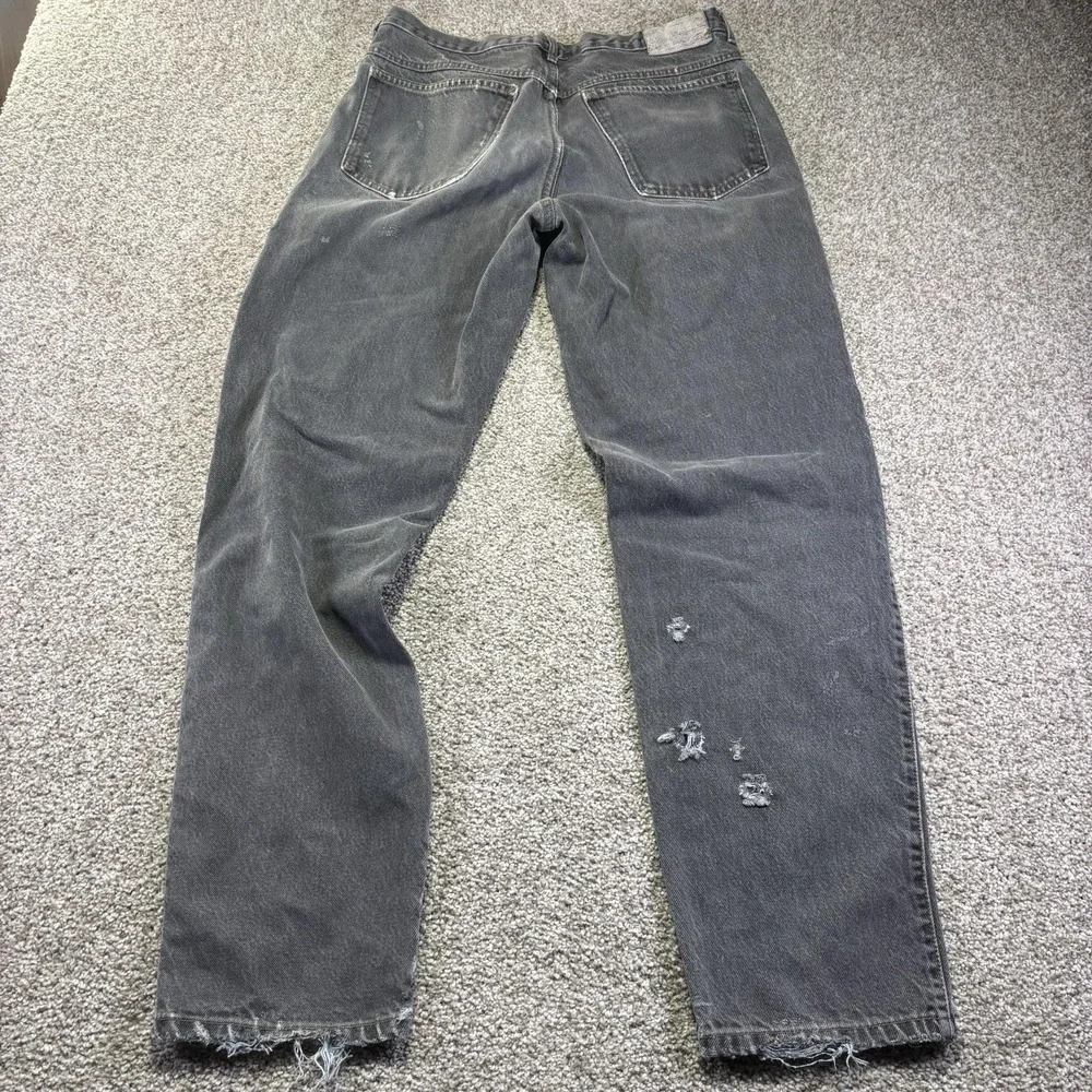 Marithe Francois Girbaud Jeans Mens 32x32 Gray Charcoal Wash Straight Distressed